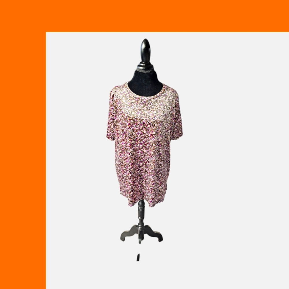Old Navy Pink and White Boxy Blouse - Picture 2 of 5